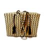 Seranna Natural Black Pattern Handwoven Basket Bag, thumbnail 1 of 5