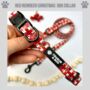 Red Reindeer Christmas Gingham Dog Collar, thumbnail 1 of 3