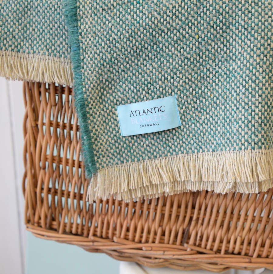 sea green recycled blanket by atlantic blankets