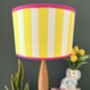 Carnival Lampshade In Sunshine Yellow Deckchair Stripe, thumbnail 1 of 9