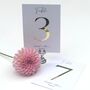 Modern Wedding Table Numbers Gold Or Silver Foil, thumbnail 8 of 12