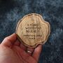 Personalised 5th Wedding Anniversary Wooden Coasters Gift For Couples, thumbnail 1 of 5
