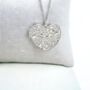 Personalised Floral Heart Locket In Sterling Silver, thumbnail 1 of 9
