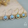 Sterling Silver Blue Opal And Circle Drop Hook Earrings, thumbnail 3 of 11