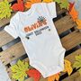 Personalised First Halloween Scary Font Baby Vest, thumbnail 1 of 2