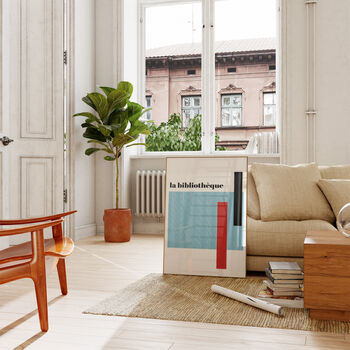 La Bibliothèque French Abstract Giclée Art Print, 3 of 3