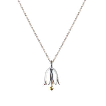 Harebell Silver And Solid 18ct Gold Necklace, 7 of 8