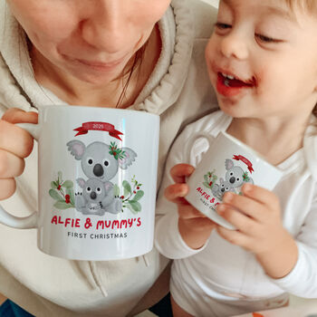 First Christmas Mug Set For Mum And Child, 2 of 6