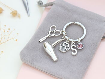 Dog Groomer Personalised Keyring Pet Grooming Gift, 9 of 11