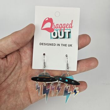 Spaceship Earrings, 6 of 8