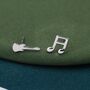 Mismatched Electric Guitar And Music Note Stud Earrings In Sterling Silver, thumbnail 5 of 10