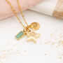 Personalised Engraved Star Cremation Necklace With Birthstone, thumbnail 1 of 7