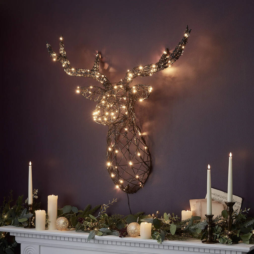 Indoor Outdoor Colour Change Light Up Stag Head By all things Brighton beautiful