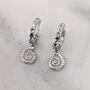The Ammonite Earrings, Silver, thumbnail 3 of 5