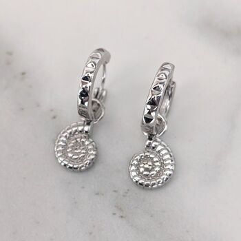 The Ammonite Earrings, Silver, 3 of 5