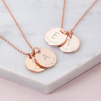 Personalised Initial And Date Necklace, 5 of 12