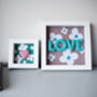 Box Frame 'Love' And Daisy Print, thumbnail 2 of 10