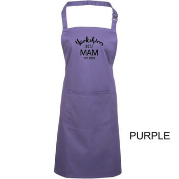 Personalised Embroidered Bib Apron With Pocket, 10 of 12