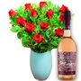 Rose Prosecco And A Dozen Red Roses Flower Bouquet, thumbnail 6 of 6