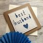 Best Husband Felt Anniversary/Birthday Card, thumbnail 1 of 3