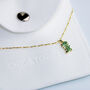 Gold Colour Sterling Silver Crystal Dinosaur Pendant Necklace, thumbnail 3 of 6