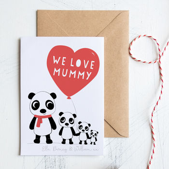 Personalised Mummy Mother's Day Card With Pandas, 3 of 4