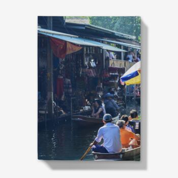A5 Hardback Notebook Featuring A Thai Floating Market, 4 of 4