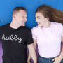 Wedding Hubby And Wifey Couples Tshirt Set, thumbnail 7 of 10