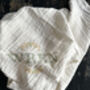 Cross Stitch Muslin Personalised Green, thumbnail 1 of 2