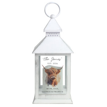 Personalised Highland Cow LED Lantern, 6 of 6