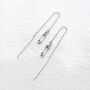 Sterling Silver Safety Pin Threader Earrings, thumbnail 1 of 5