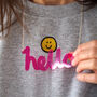 Bright And Bold Hello Necklace, thumbnail 8 of 8