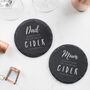 Personalised Coaster 'Bright Cider Life' Natural Slate, thumbnail 4 of 6