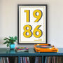 1986 Personalised Year Typography Print, thumbnail 9 of 10