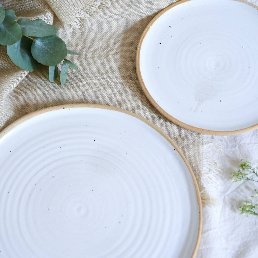 Handmade Speckled Ceramic Dining Plate By Libby Ballard Ceramics