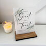 Botanical Personalised Love Is Sweet Sign Opaque, thumbnail 1 of 5