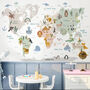 Educational Map Of The World With Wildlife Animals, thumbnail 1 of 5