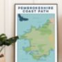Pembrokeshire Art Print – Coast Path Map, thumbnail 6 of 12