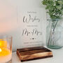 Classic Personalised Clear Acrylic Leave Your Wishes Sign A5, thumbnail 1 of 6