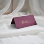 Personalised Calligraphy Burgundy Place Name Cards X 10, thumbnail 6 of 6