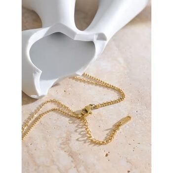 Monaco D’or Gold Crystal Drop V Double Layer Gift Necklace, 4 of 4