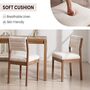 Set Of Two Linen Dining Chairs For Living Room, thumbnail 5 of 7