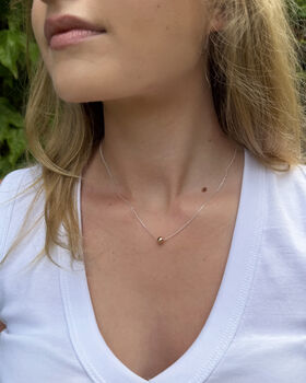 Sterling Silver Chain With A Single 14ct Gold Filled Bead, 2 of 6
