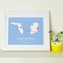 Personalised Parent And Child Location Print, thumbnail 1 of 5