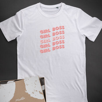 Girl Boss Slogan Cotton T Shirt, 2 of 7