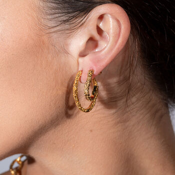Medium Hula Hoop Earrings In 18ct Gold Vermeil, 2 of 6