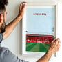Contemporary Liverpool Football Poster Gift: Anfield Kop End, thumbnail 2 of 6