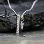 Modern Diamond And Mixed Metal Necklace, thumbnail 3 of 11