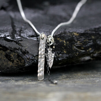 Modern Diamond And Mixed Metal Necklace, 3 of 11