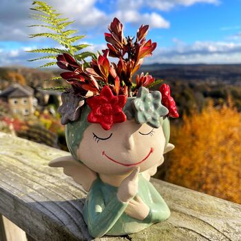 Silent Angel Ceramic Planter, 3 of 4